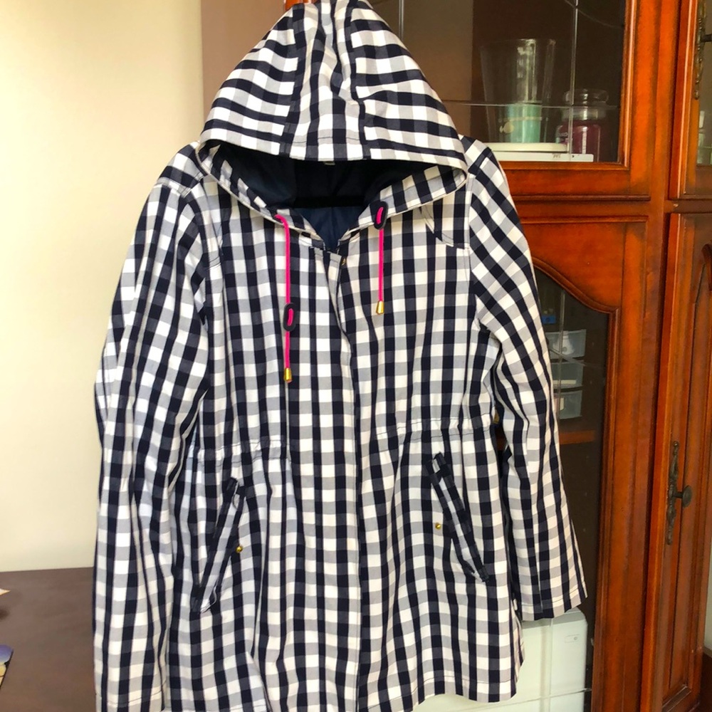 Crown and Ivy jacket XL blue and white Gingham print like new barely worn